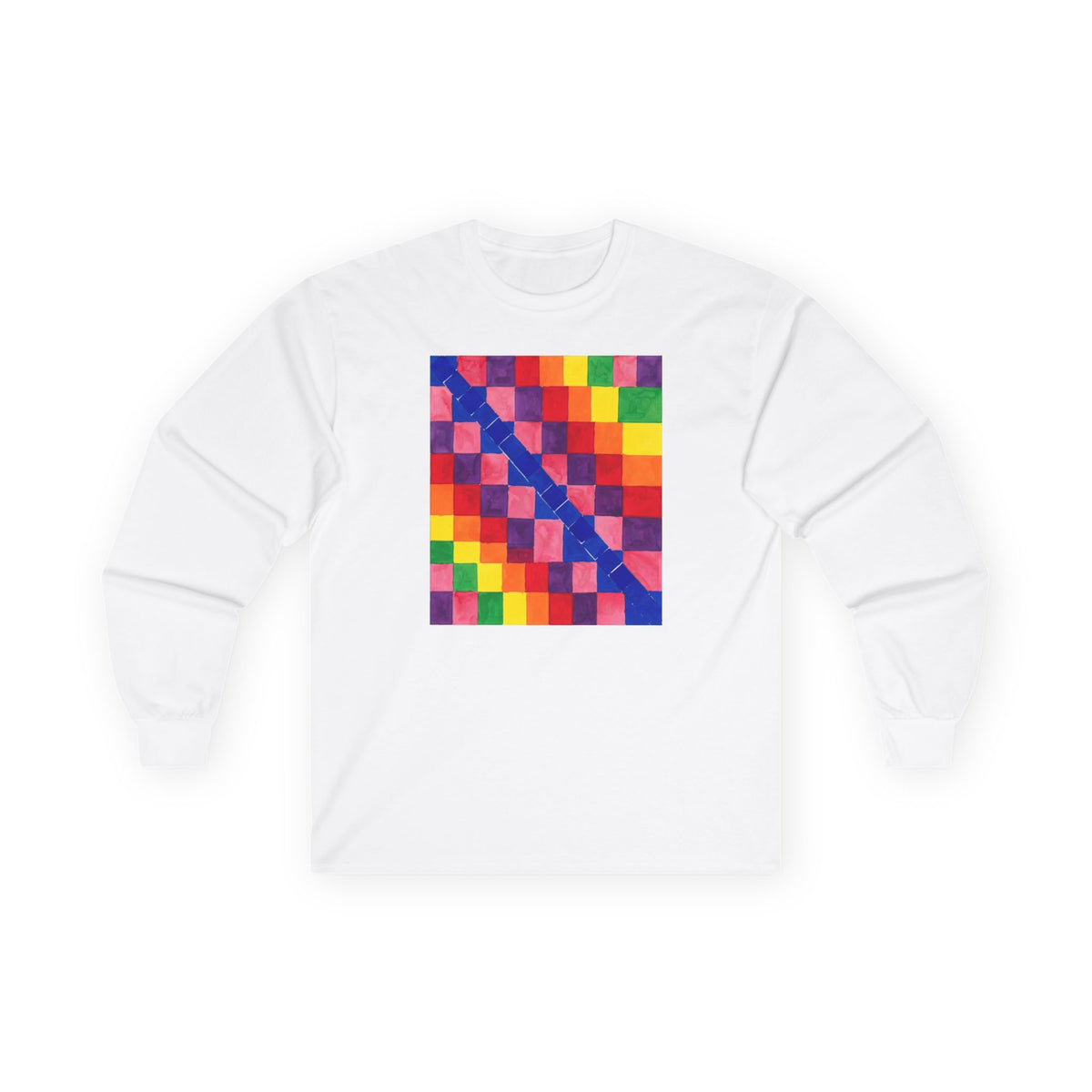 plate 298 long sleeve tee - White by onlycolor