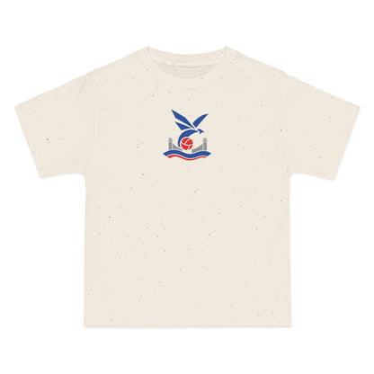 London Soccer Heavyweight Tee — Natural, Royal, Red & Grey