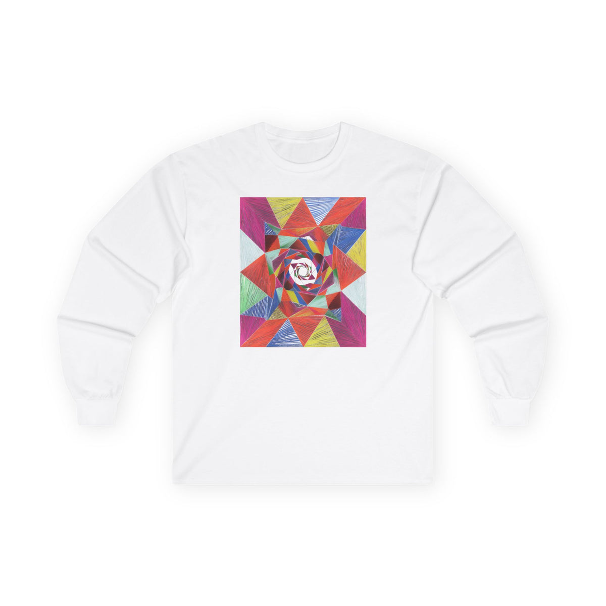 plate 163 long sleeve tee - White