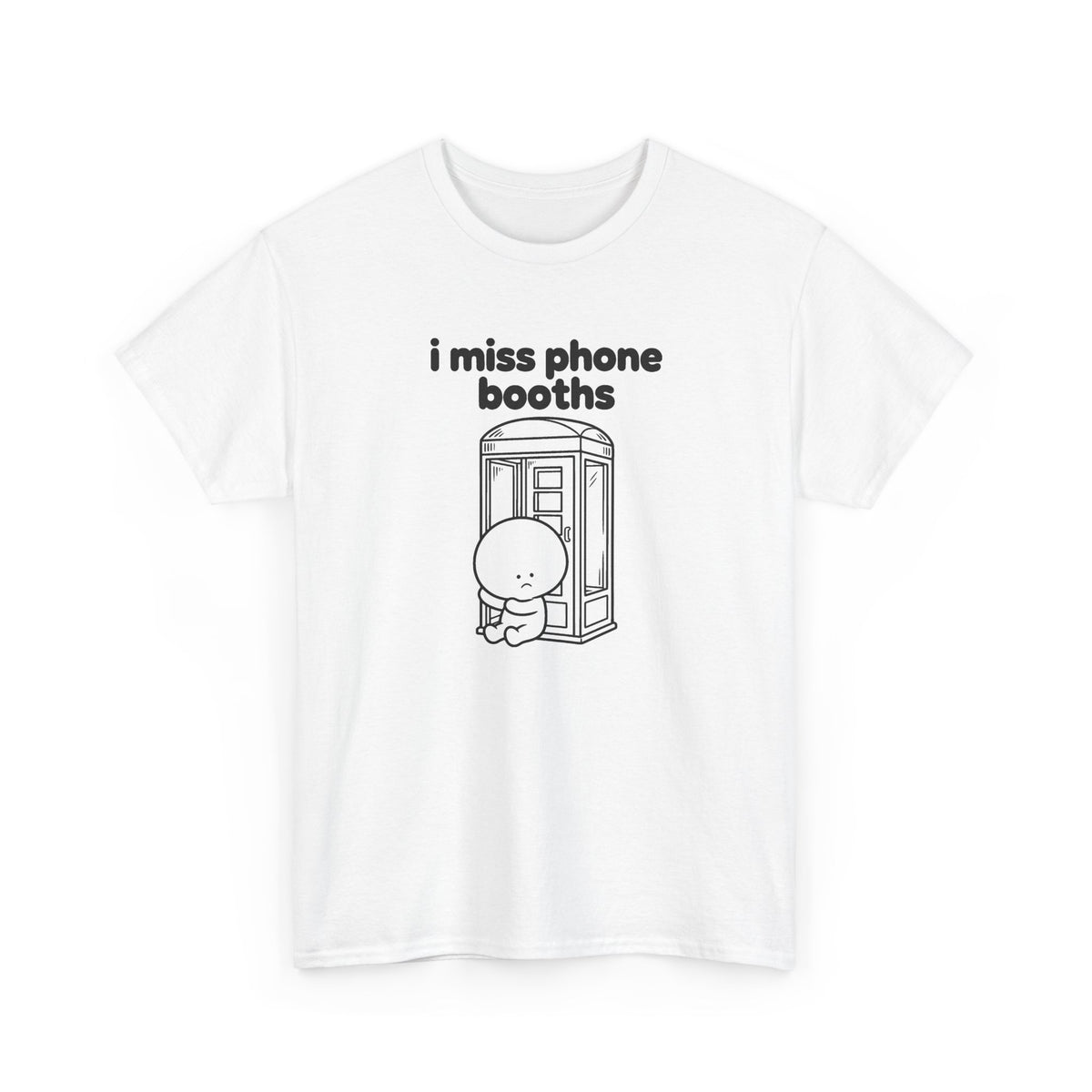 i miss phone booths tee - White by lonelyboi
