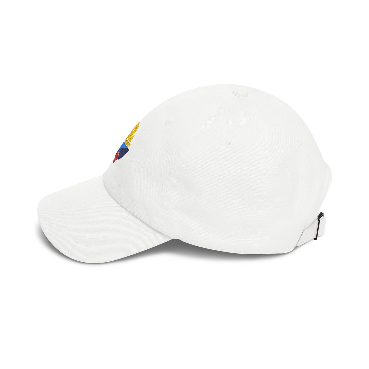 Manchester Soccer Dad Cap — Embroidered, Gold, Navy & Aqua