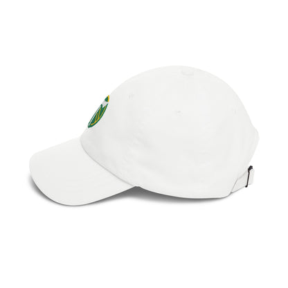 Portland Soccer Dad Cap — Embroidered, Kelly Green, White & Gold