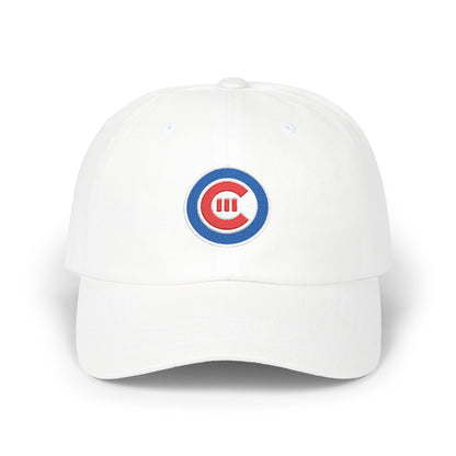 Chicago Baseball Dad Cap — Embroidered, Royal, White & Red