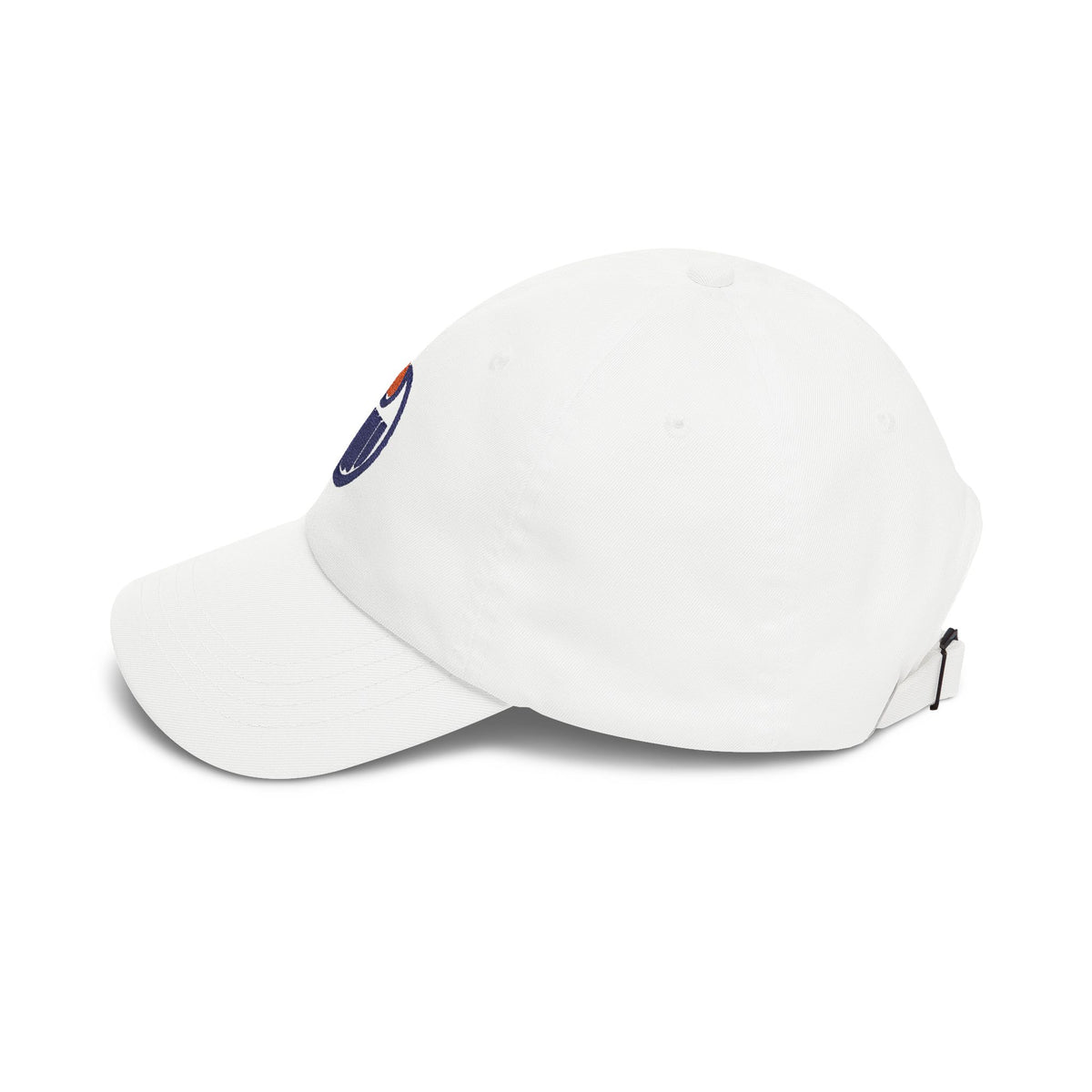 Edmonton Hockey Dad Cap — Embroidered, Navy & Orange
