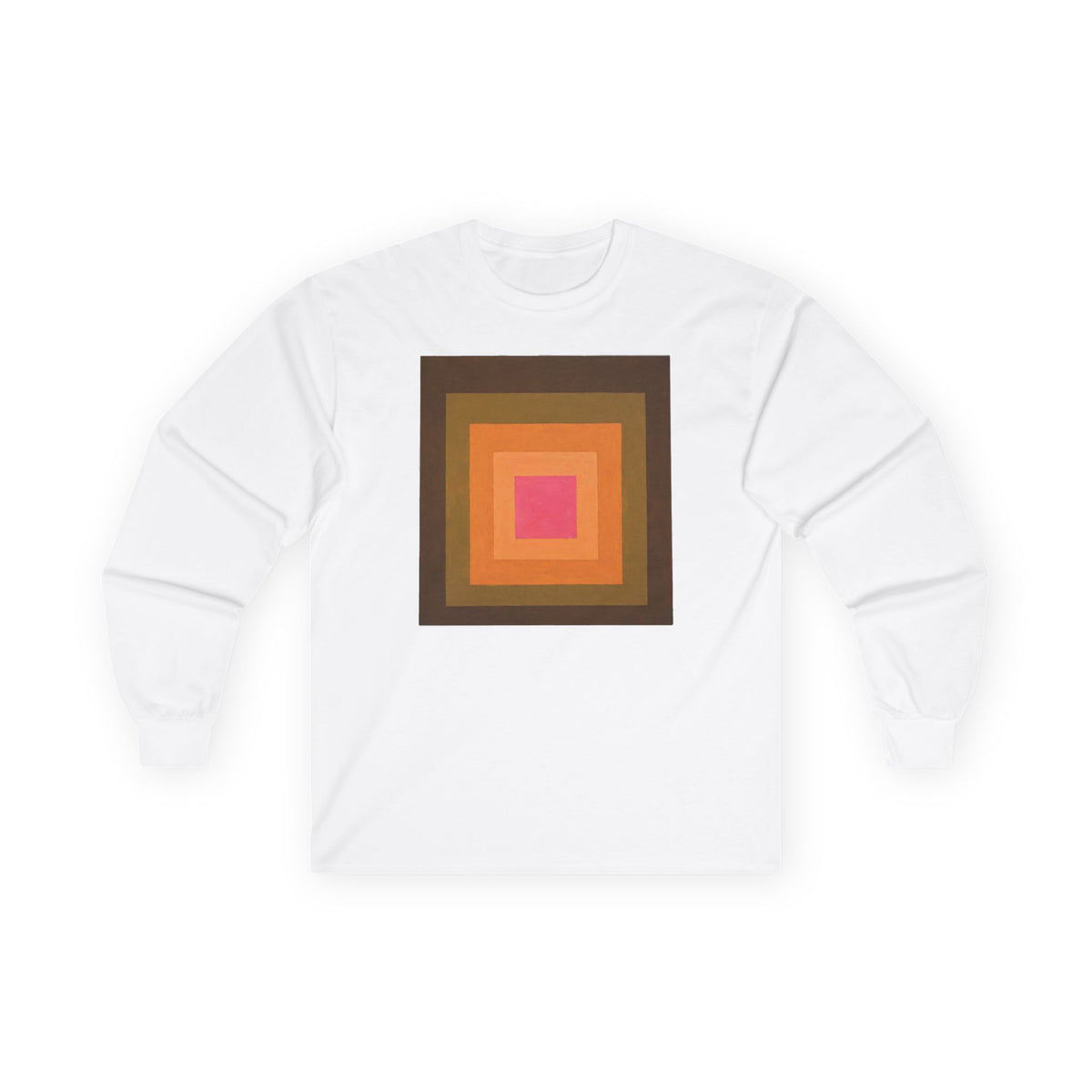 plate 018 long sleeve tee - White by onlycolor