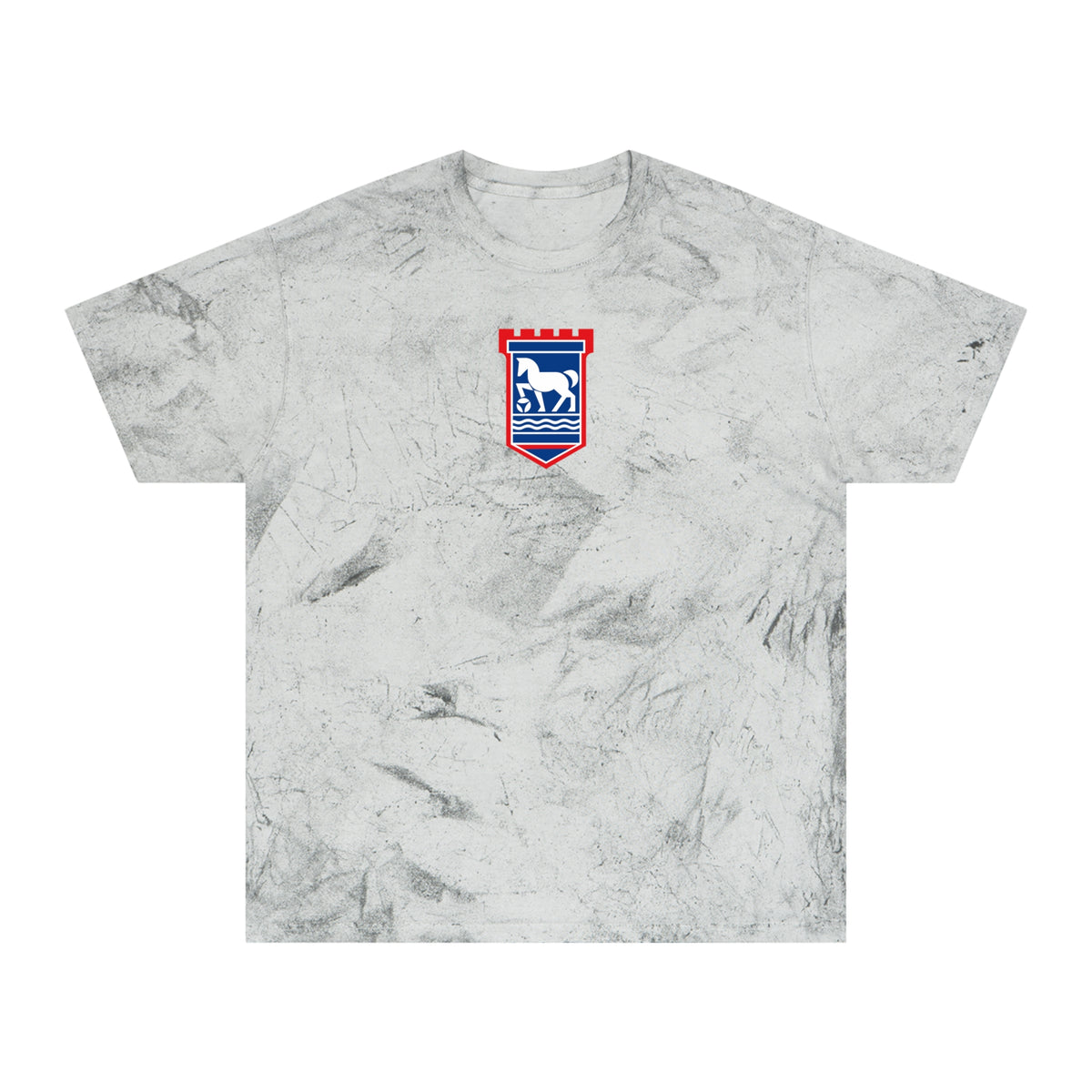 Ipswich Soccer Tie-Dye Tee — Smoke, Royal, Red & White