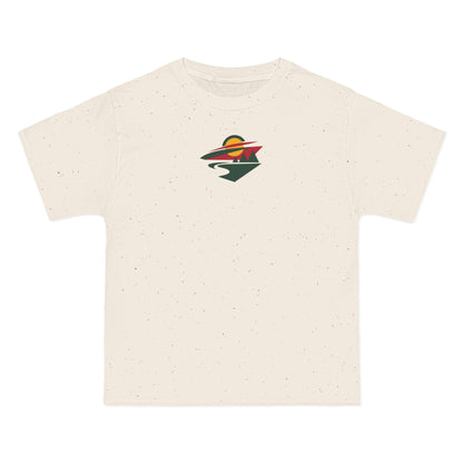 Minnesota Hockey Heavyweight Tee — Natural, Kelly Green, Red & Gold