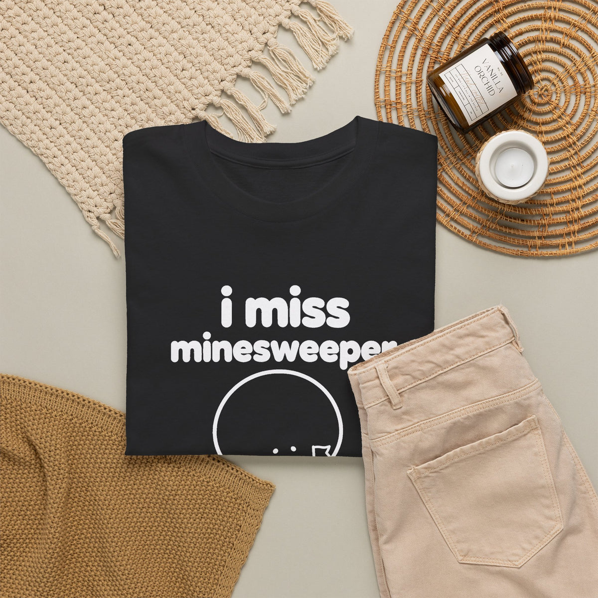 i miss minesweeper tee - Black by lonelyboi