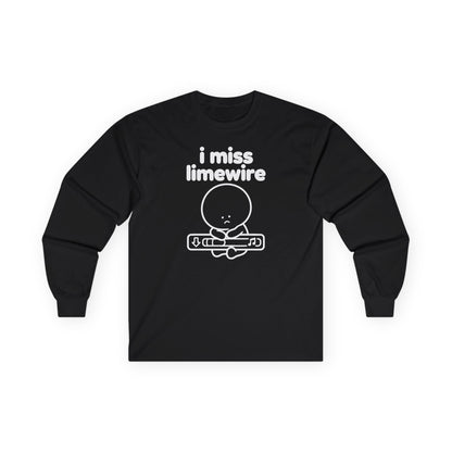 i miss limewire long sleeve tee - Black