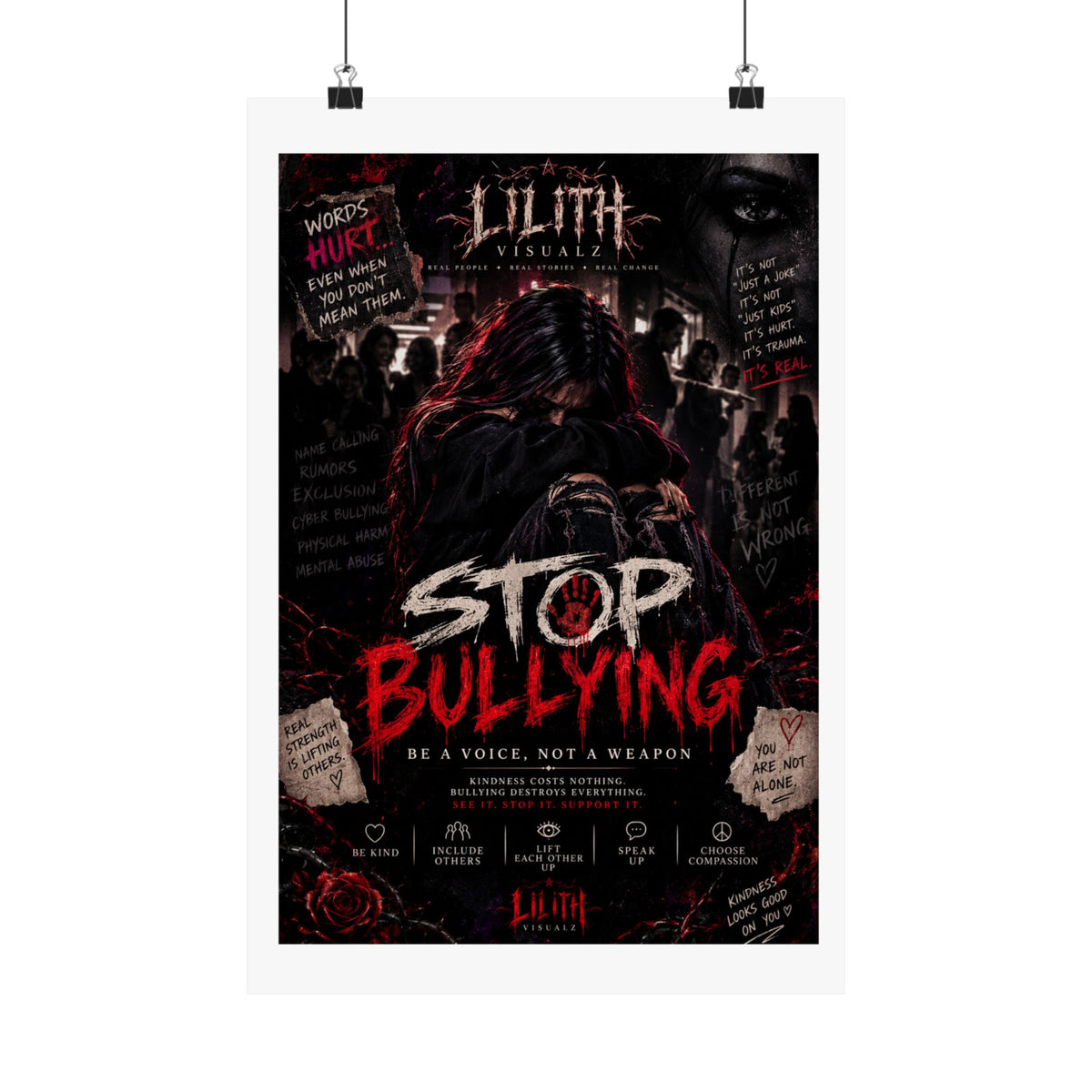Lilith Visualz Anti Bullying Poster by murder-city-merch