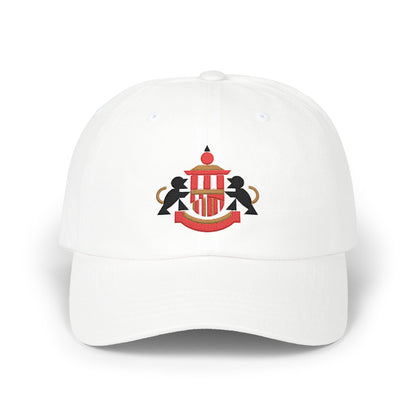 Sunderland Soccer Dad Cap — Embroidered, Red, Black & Old Gold