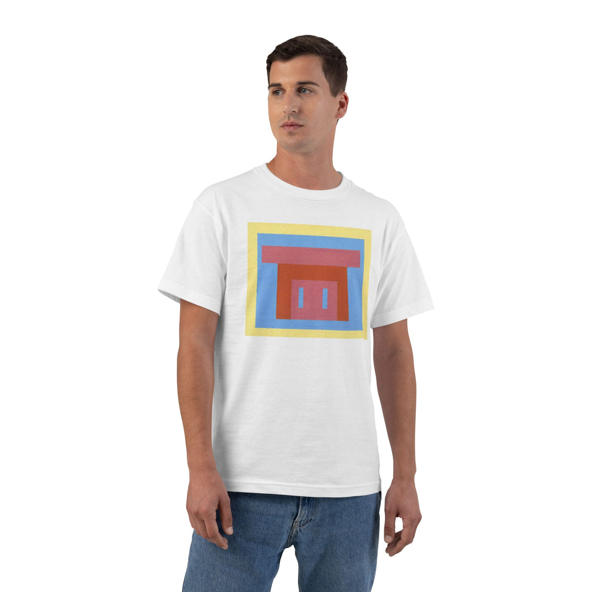 plate 013 beefy tee - White by onlycolor