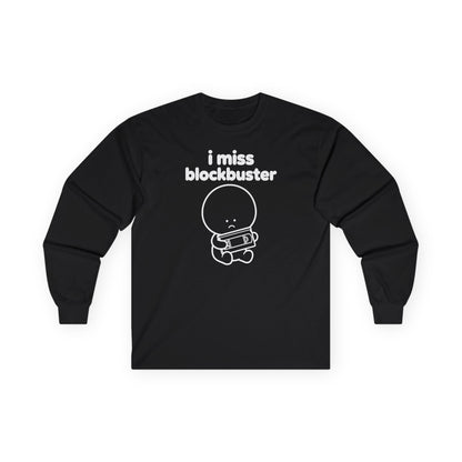 i miss blockbuster long sleeve tee - Black