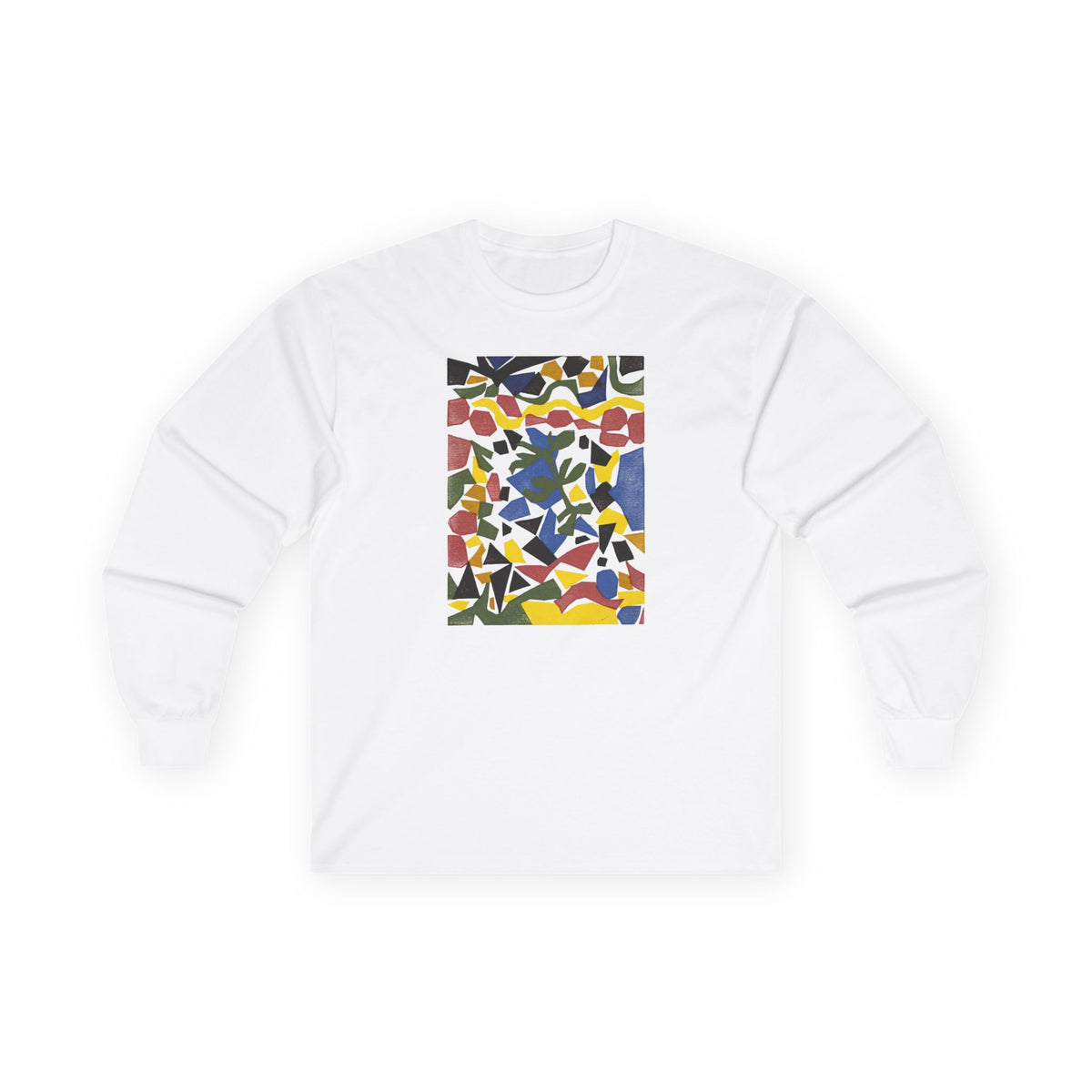 plate 069 long sleeve tee - White