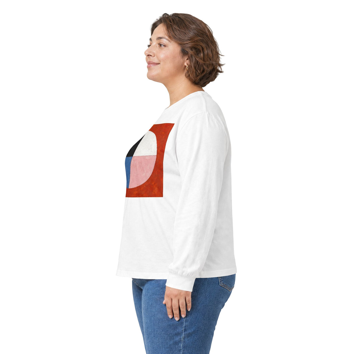 plate 381 long sleeve tee - White
