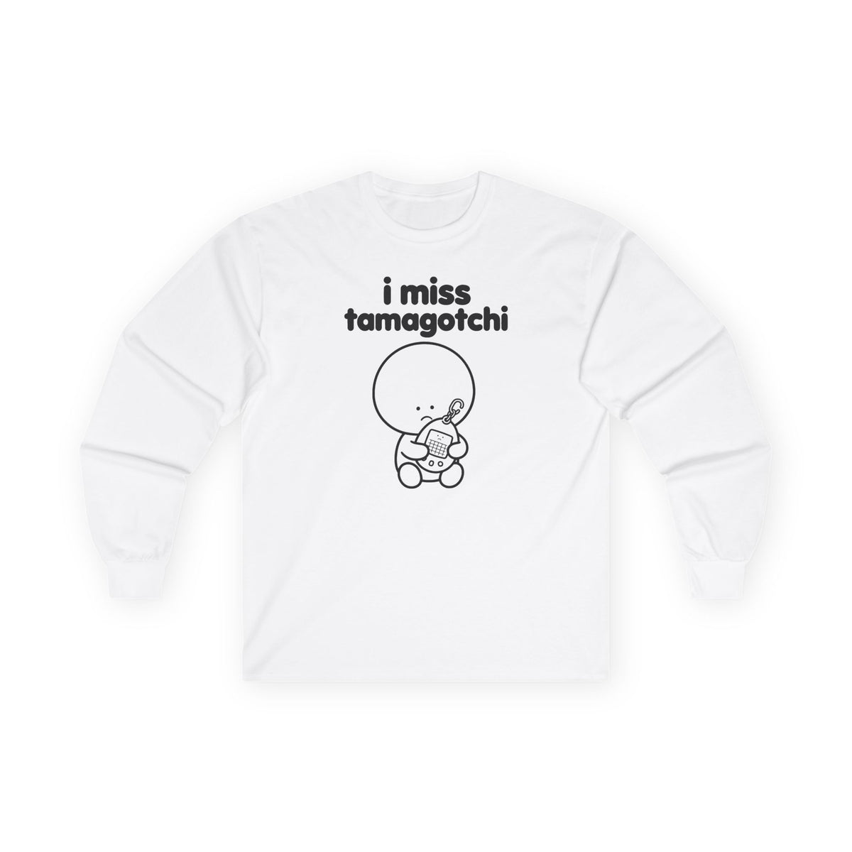 i miss tamagotchi long sleeve tee - White