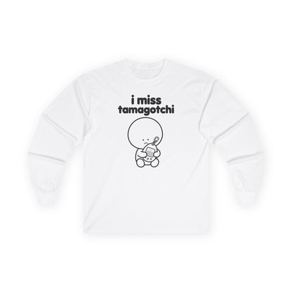 i miss tamagotchi long sleeve tee - White