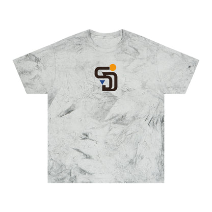 San Diego Baseball Tie-Dye Tee — Smoke, Black, Gold & Royal