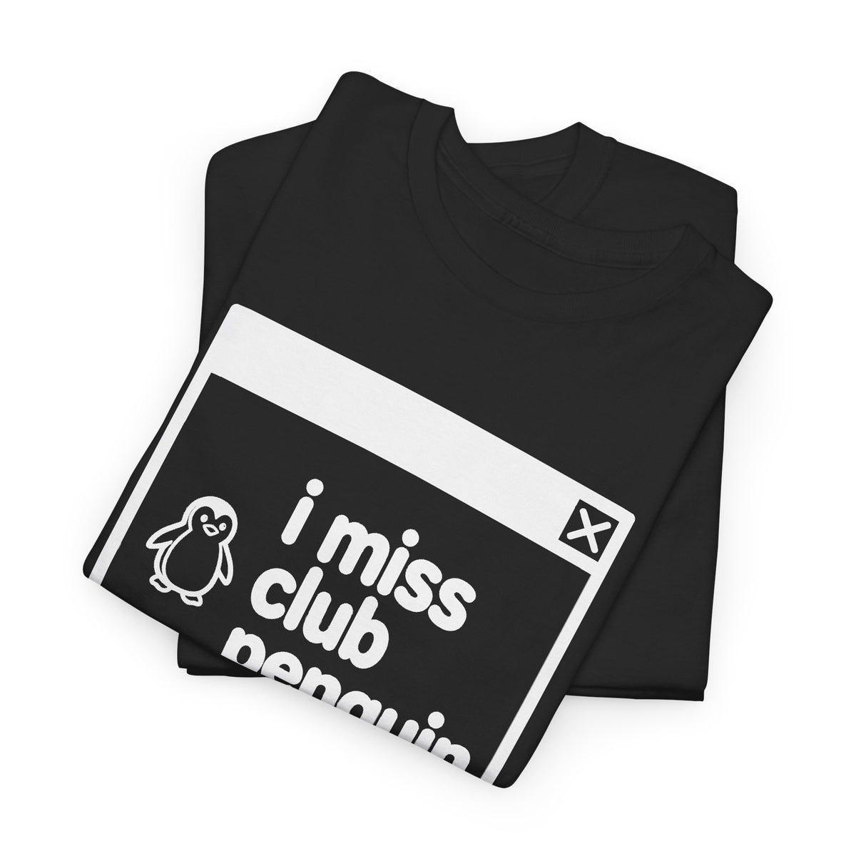 i miss club penguin error tee - Black by lonelyboi