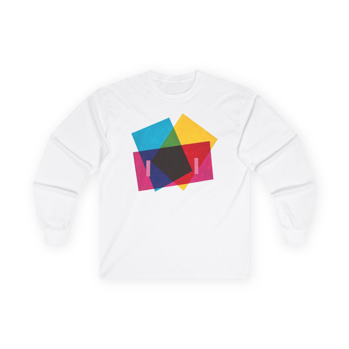 plate 009 long sleeve tee - White by onlycolor
