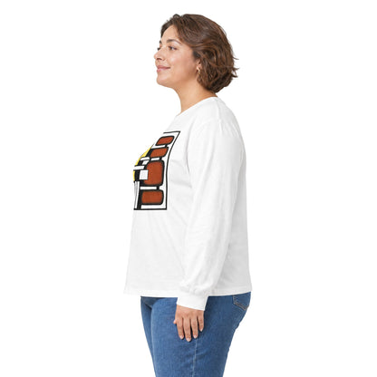 plate 047 long sleeve tee - White