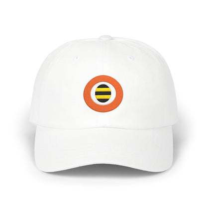 London Soccer Dad Cap — Embroidered, Orange, White & Black