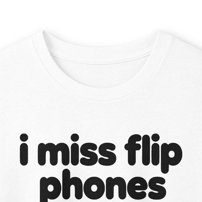 i miss flip phones long sleeve tee - White