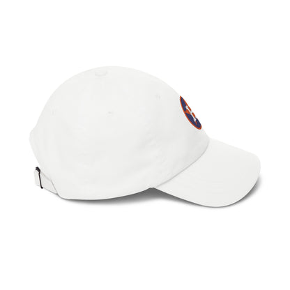 Houston Baseball Dad Cap — Embroidered, Navy, Orange & White