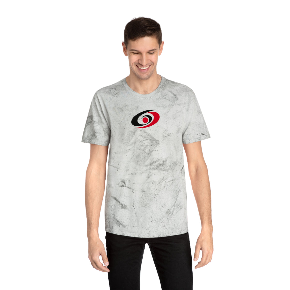 Carolina Hockey Tie-Dye Tee — Smoke, Black & Crimson