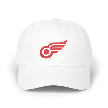 Detroit Hockey Dad Cap — Embroidered, Red