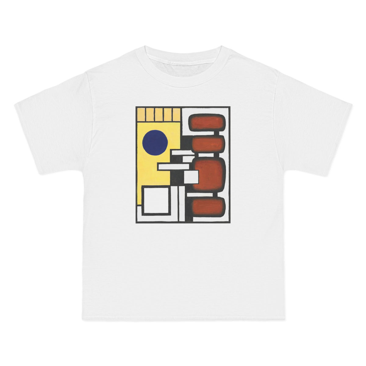 plate 047 beefy tee - White by onlycolor