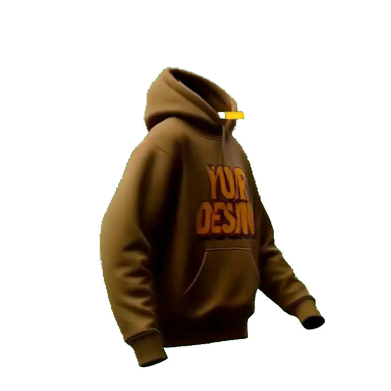 Animated merch mockups — t-shirt, hoodie, sweatshirt, and tote